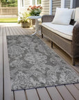 LOOMLAN Rugs Krymera Gray Washable Indoor-Outdoor Rug