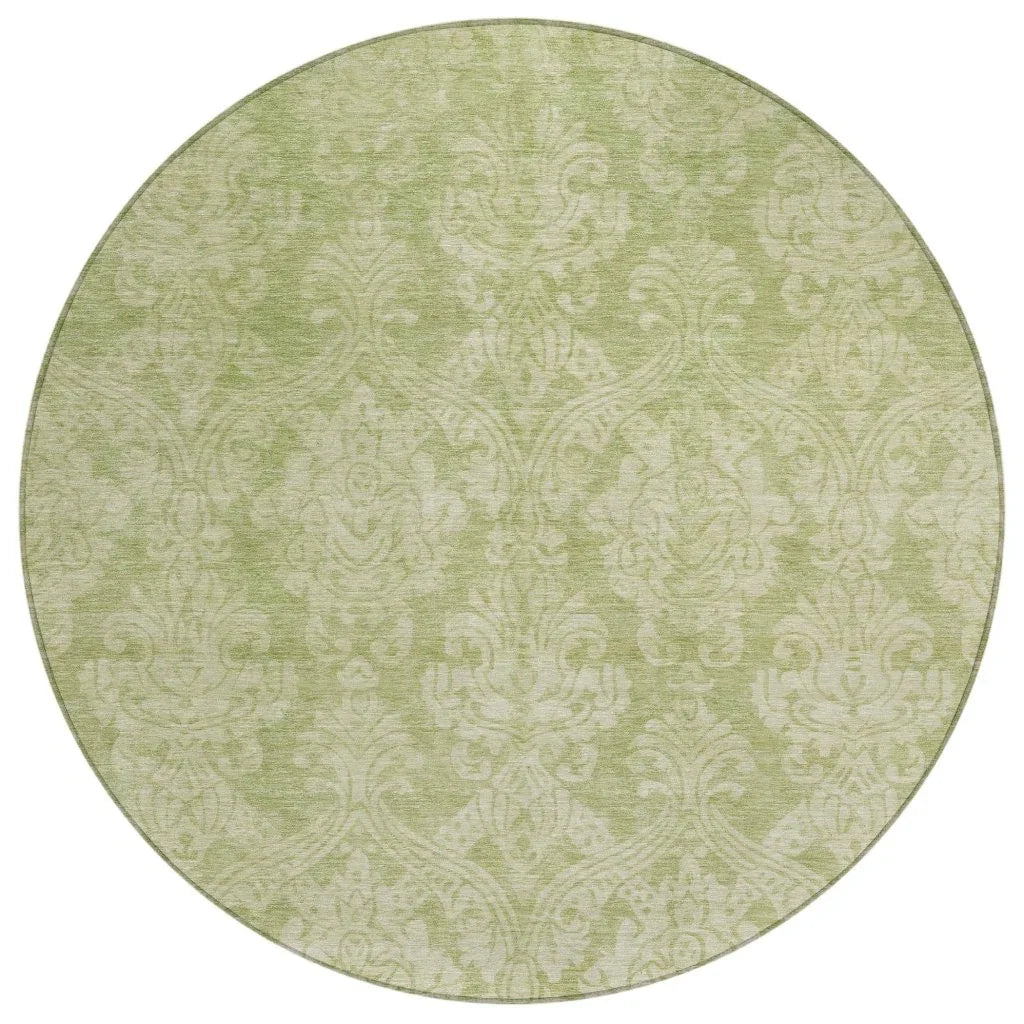 LOOMLAN Rugs Krymera Green Washable Indoor-Outdoor Rug