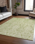 LOOMLAN Rugs Krymera Green Washable Indoor-Outdoor Rug
