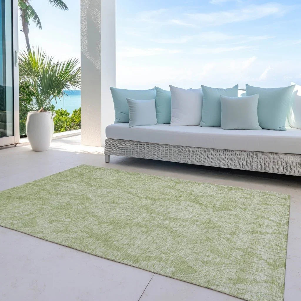 LOOMLAN Rugs Krymera Green Washable Indoor-Outdoor Rug