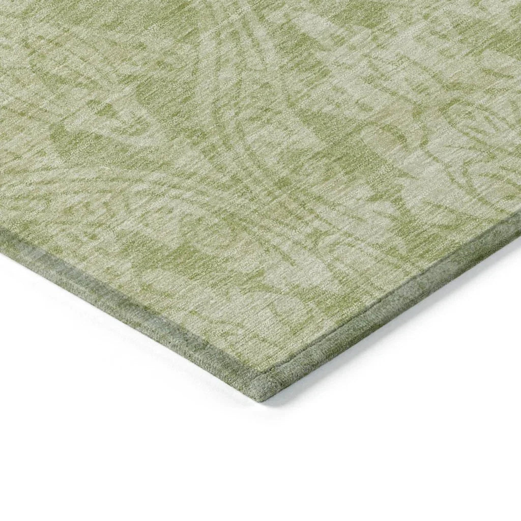 LOOMLAN Rugs Krymera Green Washable Indoor-Outdoor Rug