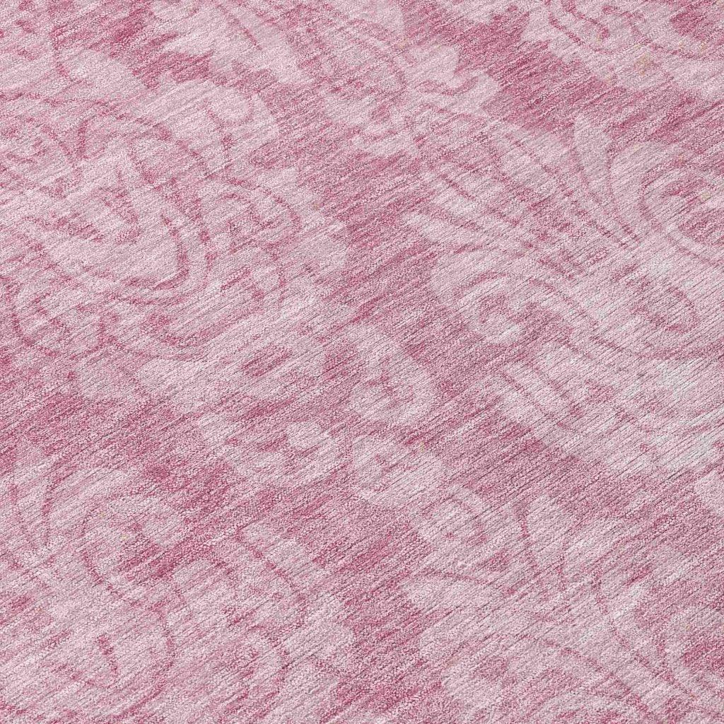 LOOMLAN Rugs Krymera Pink Washable Indoor-Outdoor Rug