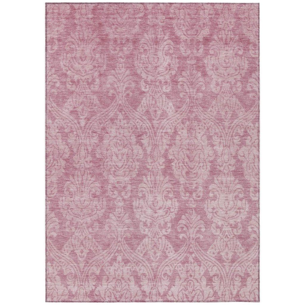 LOOMLAN Rugs Krymera Pink Washable Indoor-Outdoor Rug