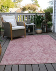 LOOMLAN Rugs Krymera Pink Washable Indoor-Outdoor Rug