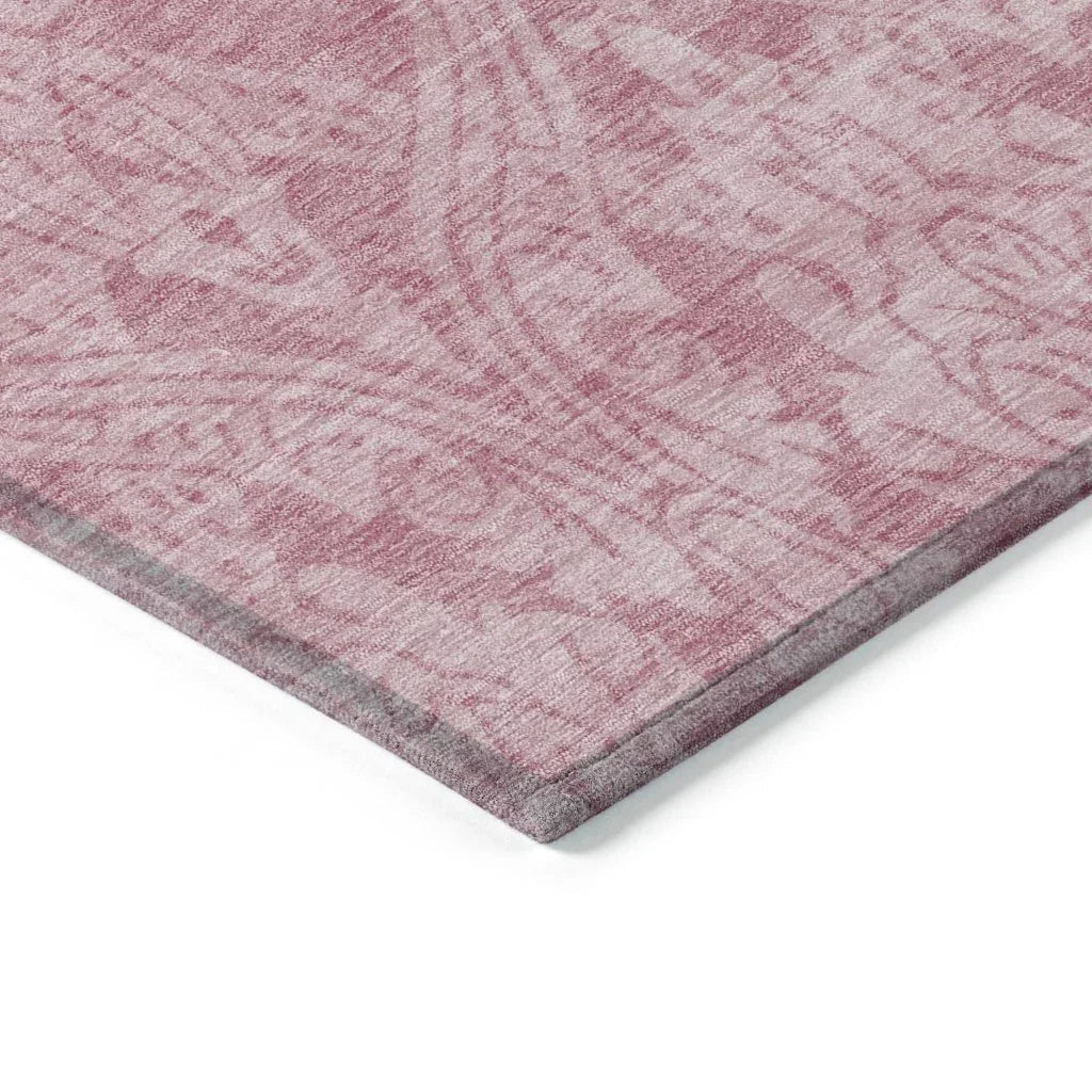 LOOMLAN Rugs Krymera Pink Washable Indoor-Outdoor Rug
