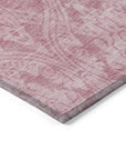 LOOMLAN Rugs Krymera Pink Washable Indoor-Outdoor Rug