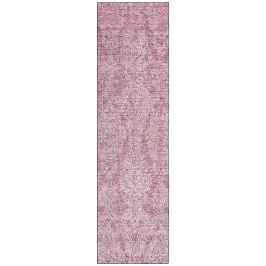 LOOMLAN Rugs Krymera Pink Washable Indoor-Outdoor Rug