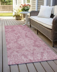 LOOMLAN Rugs Krymera Pink Washable Indoor-Outdoor Rug
