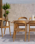 HiTeak La Costa Teak Barrel Back Outdoor Dining Armchair