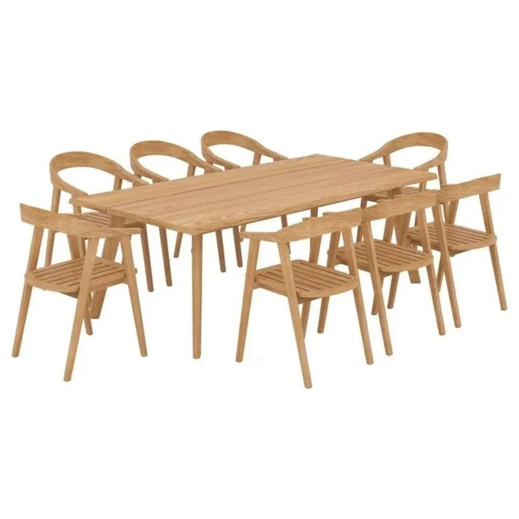 HiTeak La Costa Teak Barrel Back Outdoor Dining Armchair