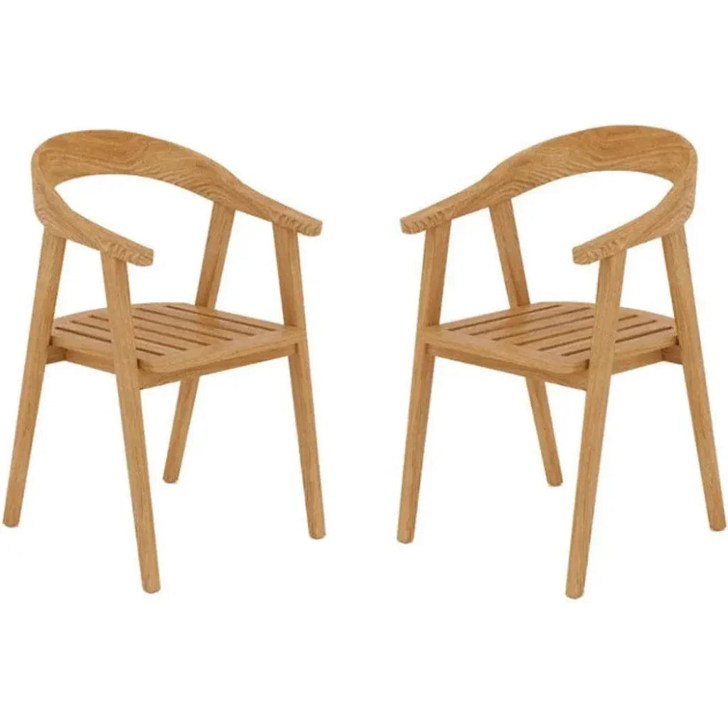 HiTeak La Costa Teak Barrel Back Outdoor Dining Armchair