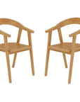 HiTeak La Costa Teak Barrel Back Outdoor Dining Armchair