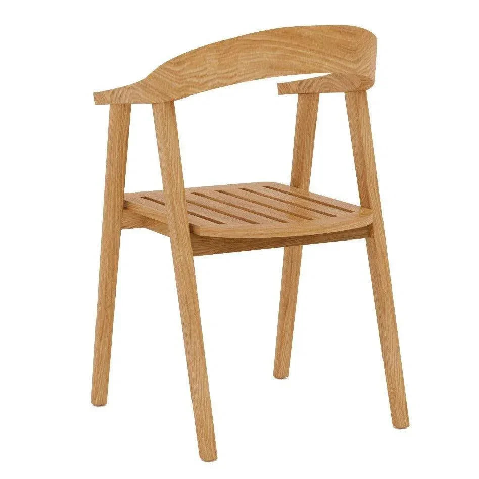 HiTeak La Costa Teak Barrel Back Outdoor Dining Armchair
