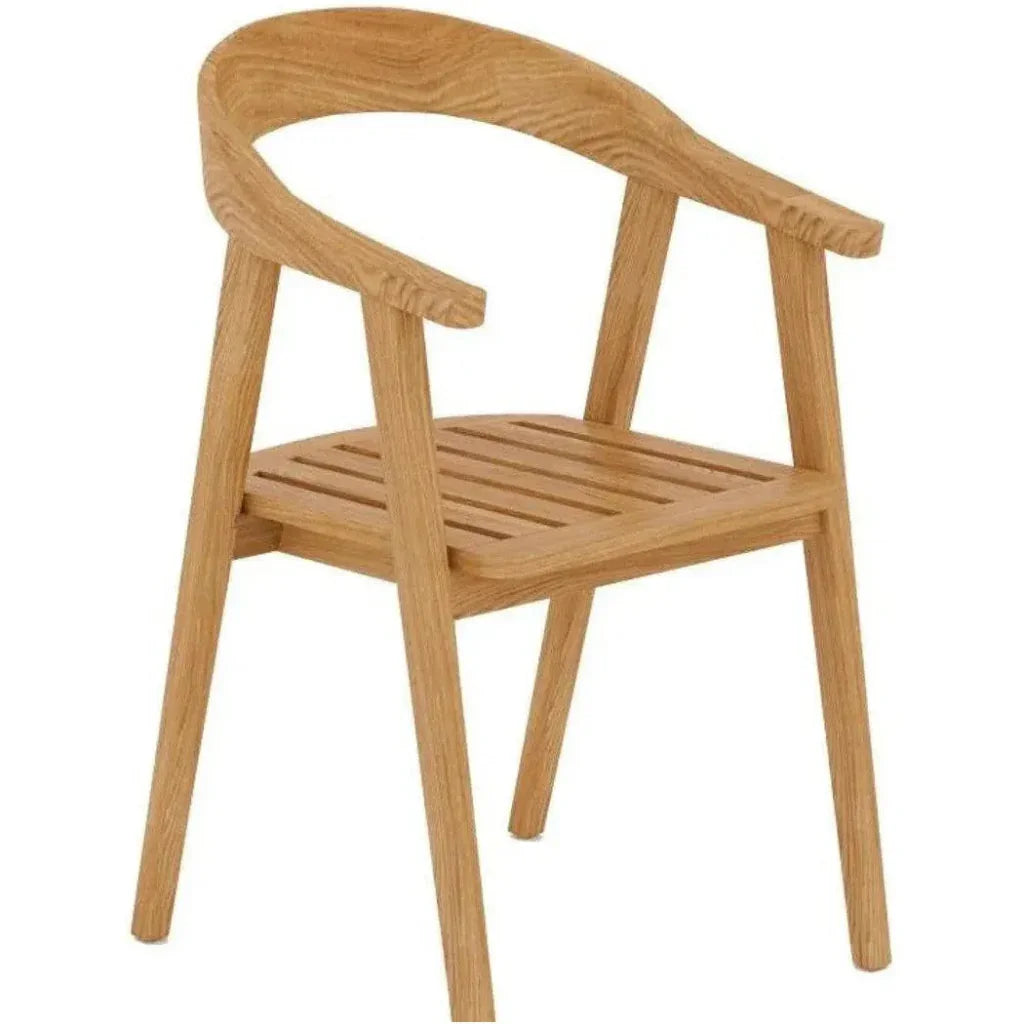 HiTeak La Costa Teak Barrel Back Outdoor Dining Armchair