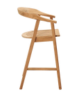 HiTeak La Costa Teak Patio Barrel Back Bar Armchair