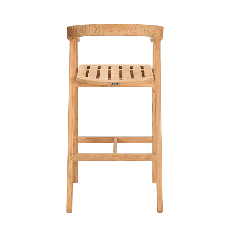 HiTeak La Costa Teak Patio Barrel Back Bar Armchair