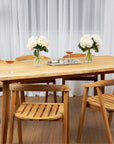 HiTeak La Costa Teak Patio Rectangular Dining Set 7PC
