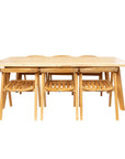 HiTeak La Costa Teak Patio Rectangular Dining Set 7PC