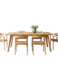 HiTeak La Costa Teak Patio Rectangular Dining Set 7PC