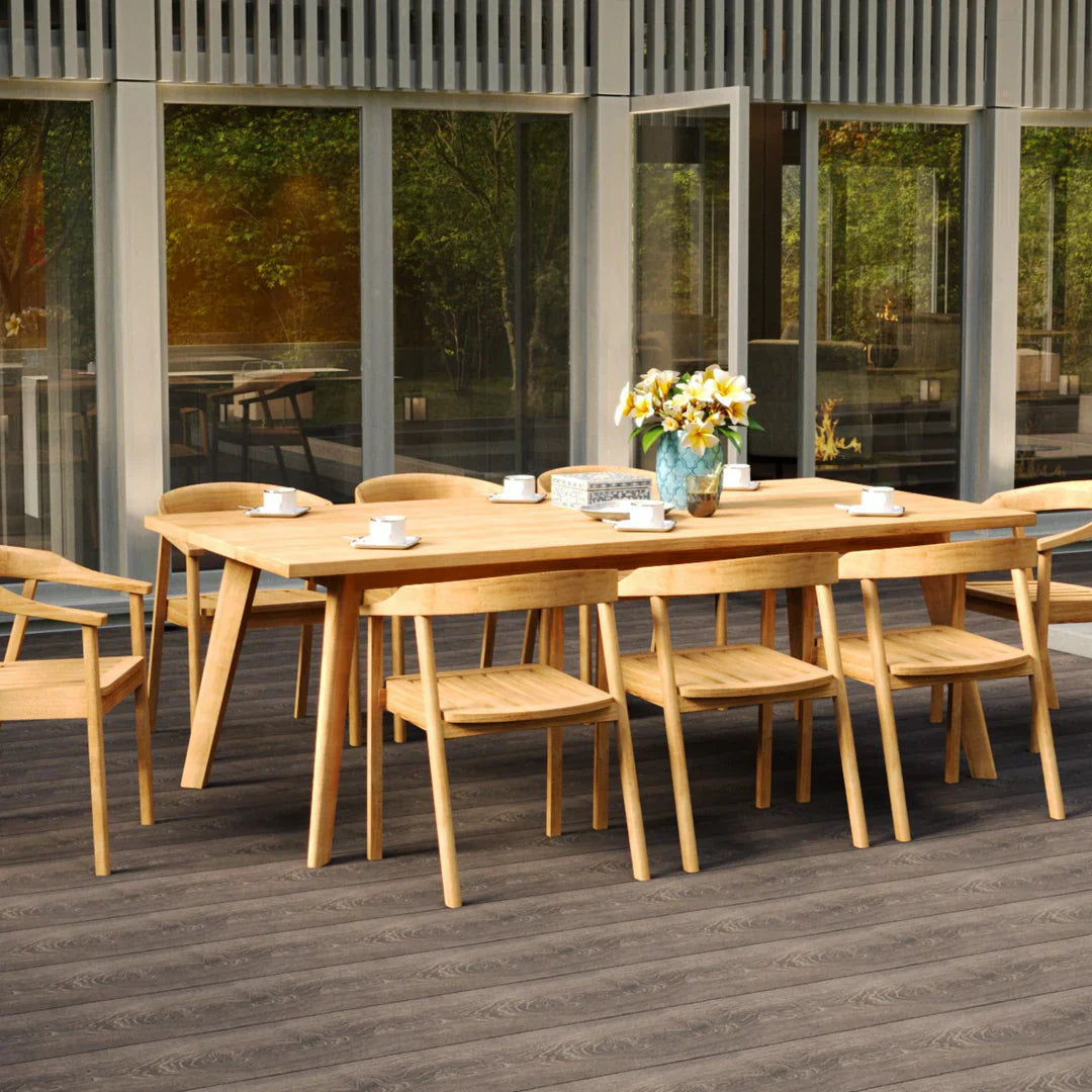 HiTeak La Costa Teak Patio Wide-Plank Dining Table