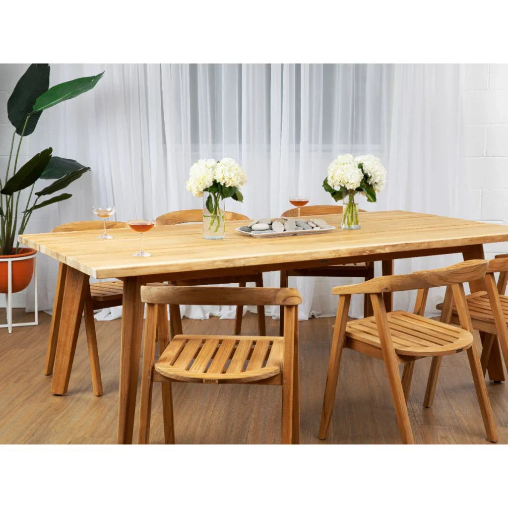 HiTeak La Costa Teak Patio Wide-Plank Dining Table
