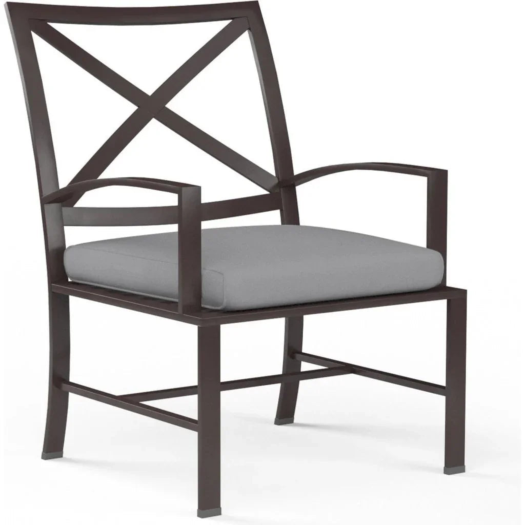 Sunset West La Jolla Sunbrella Outdoor Dining Chair 2PC