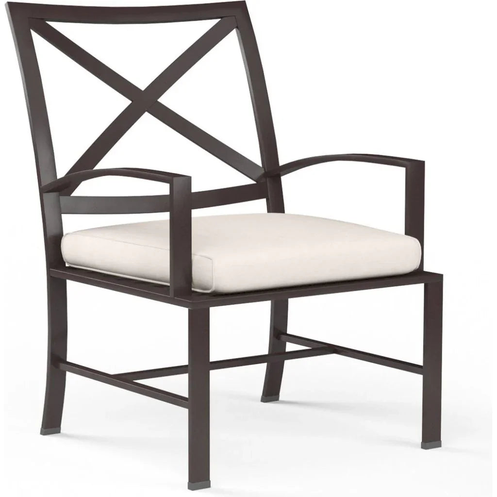 Sunset West La Jolla Sunbrella Outdoor Dining Chair 2PC