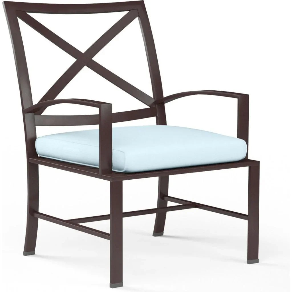 Sunset West La Jolla Sunbrella Outdoor Dining Chair 2PC