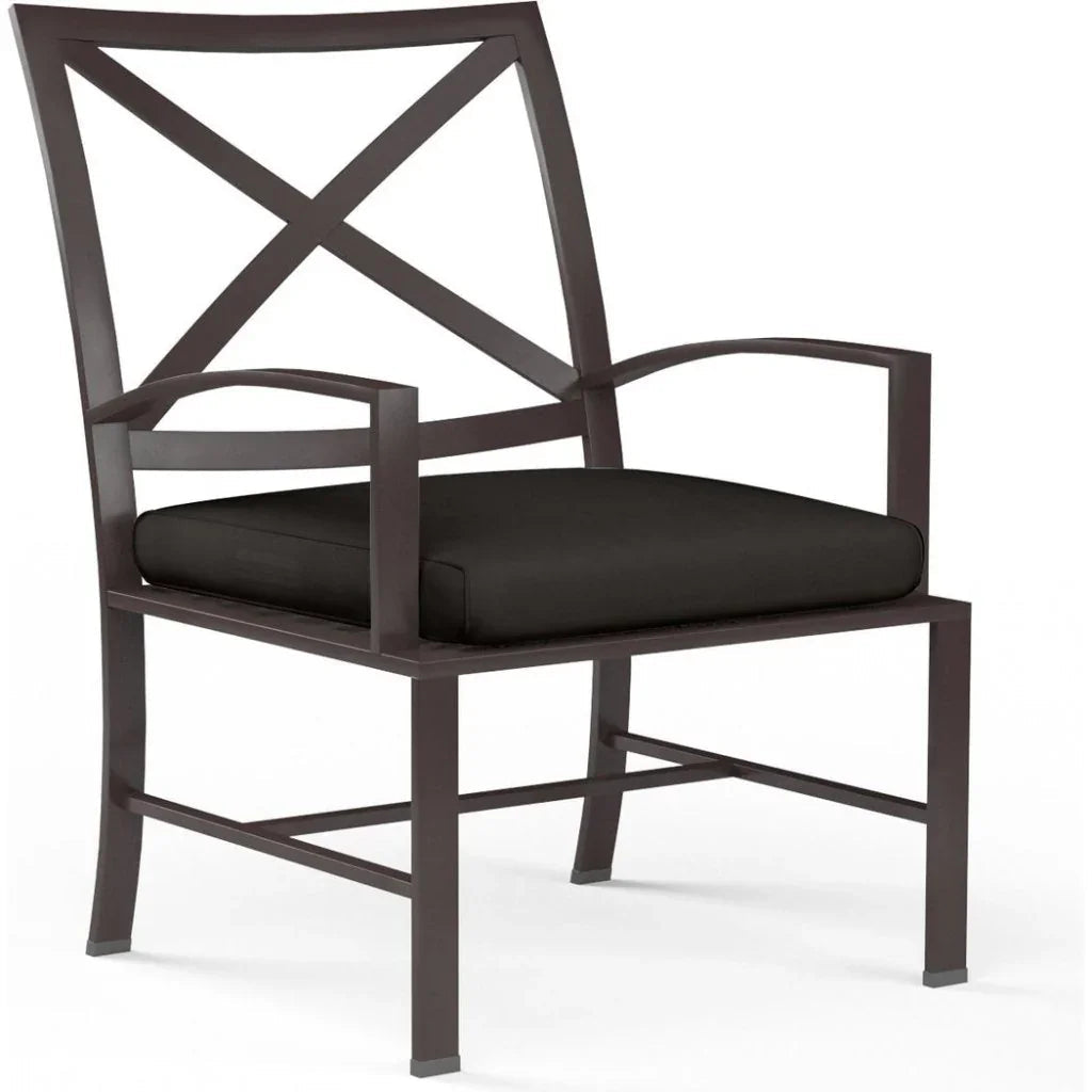 Sunset West La Jolla Sunbrella Outdoor Dining Chair 2PC