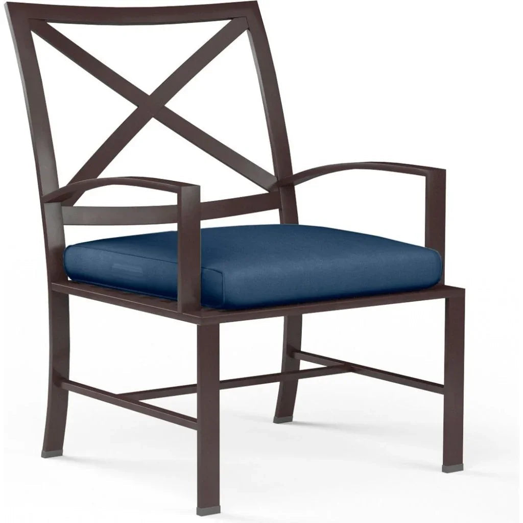Sunset West La Jolla Sunbrella Outdoor Dining Chair 2PC