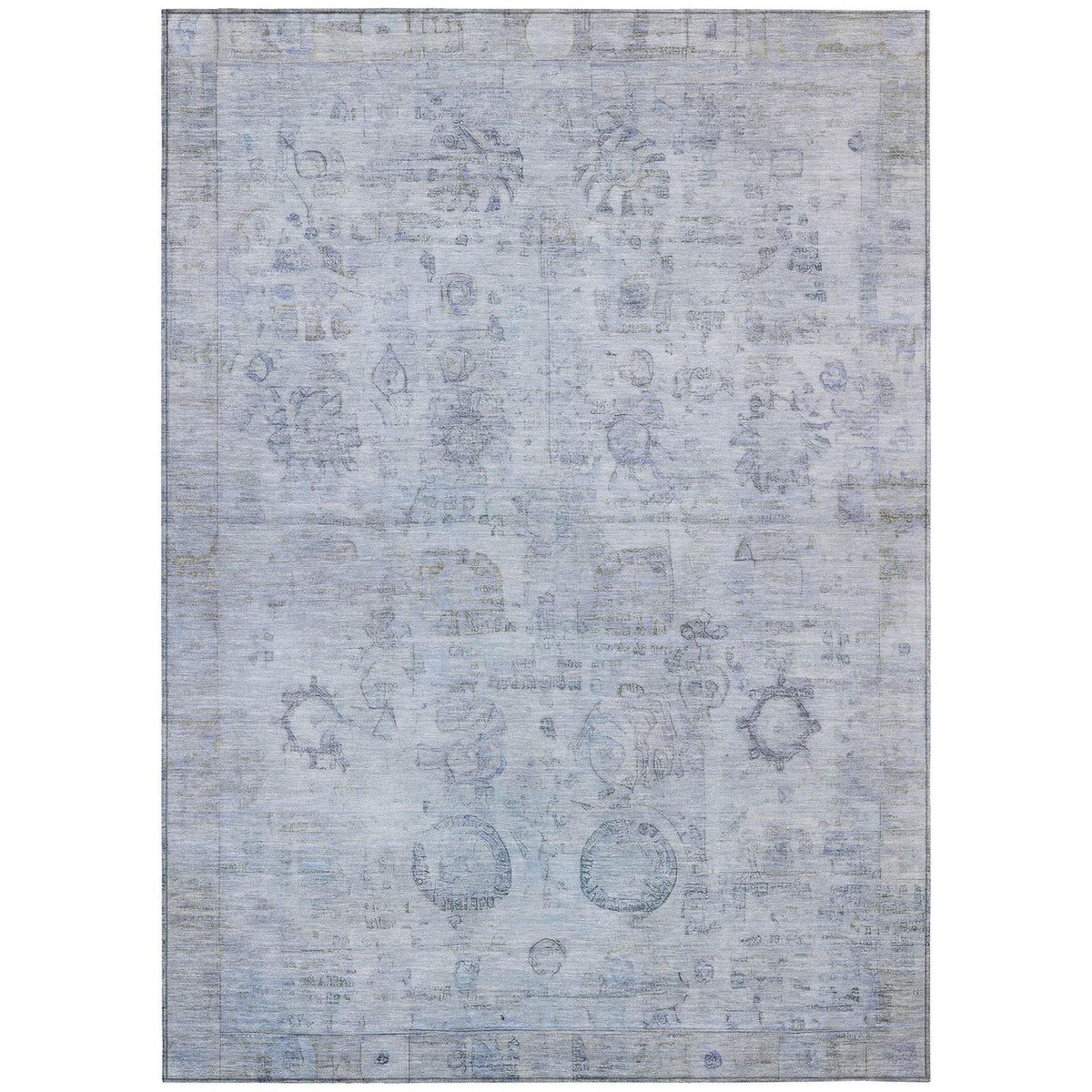 Addison Rugs Laeanor Blue Washable Indoor-Outdoor Rug