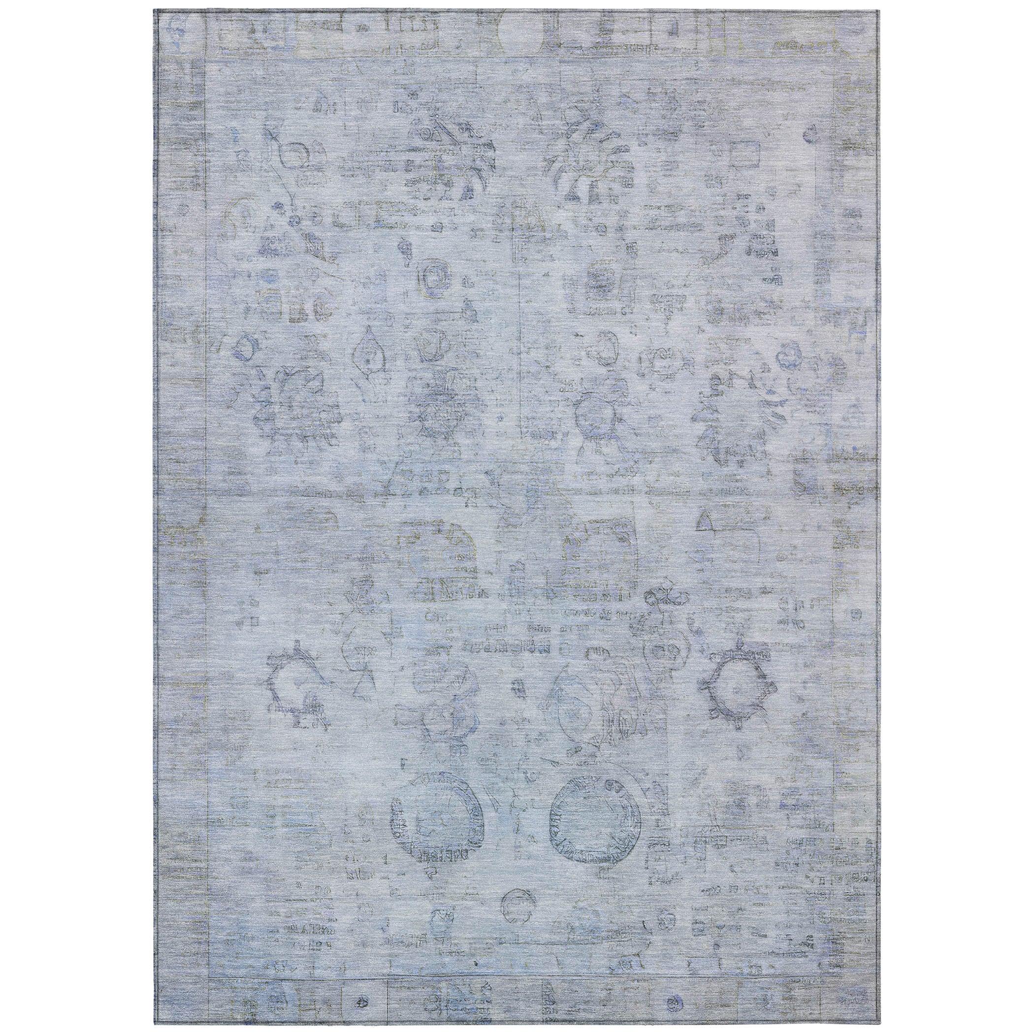 Addison Rugs Laeanor Blue Washable Indoor-Outdoor Rug