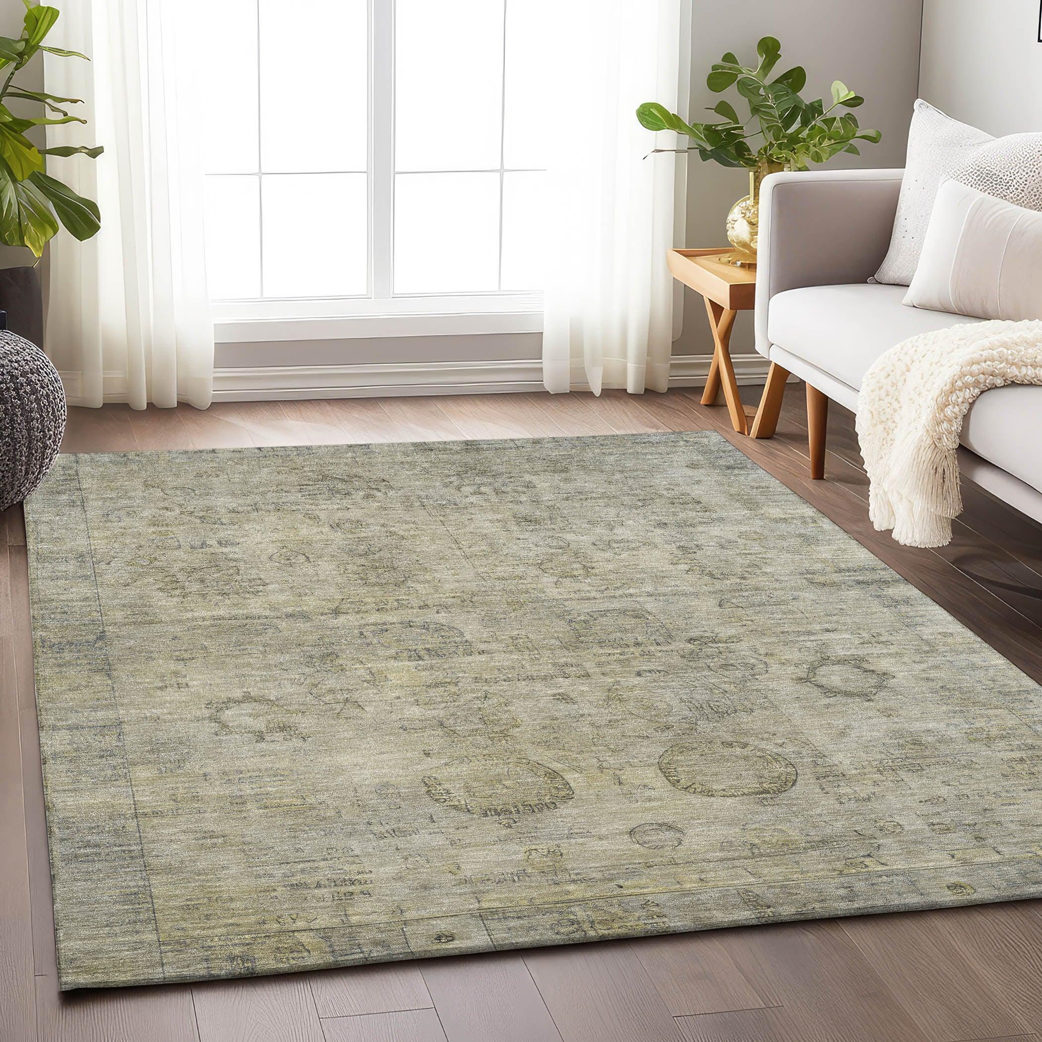 Addison Rugs Laeanor Brown Washable Indoor-Outdoor Rug