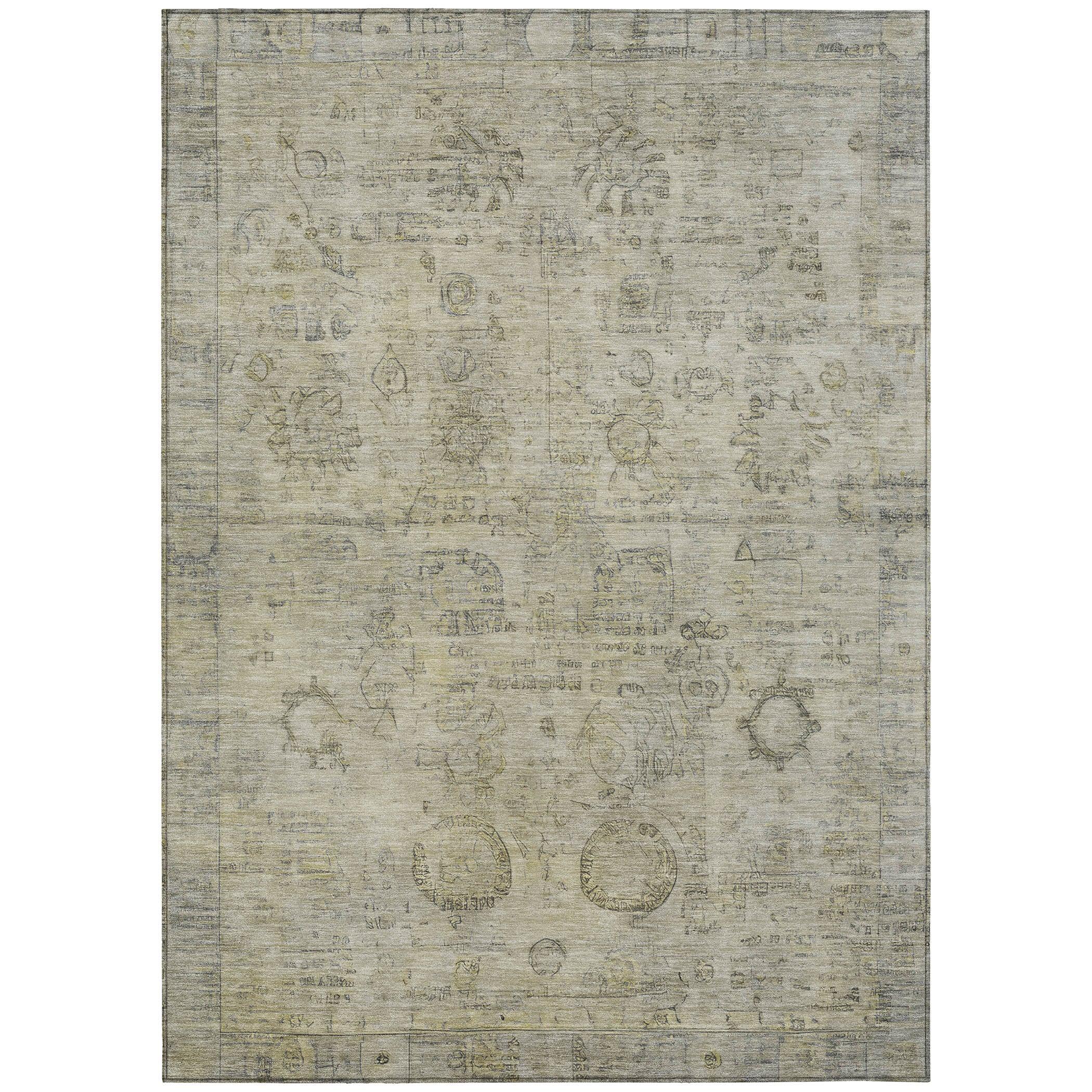 Addison Rugs Laeanor Brown Washable Indoor-Outdoor Rug