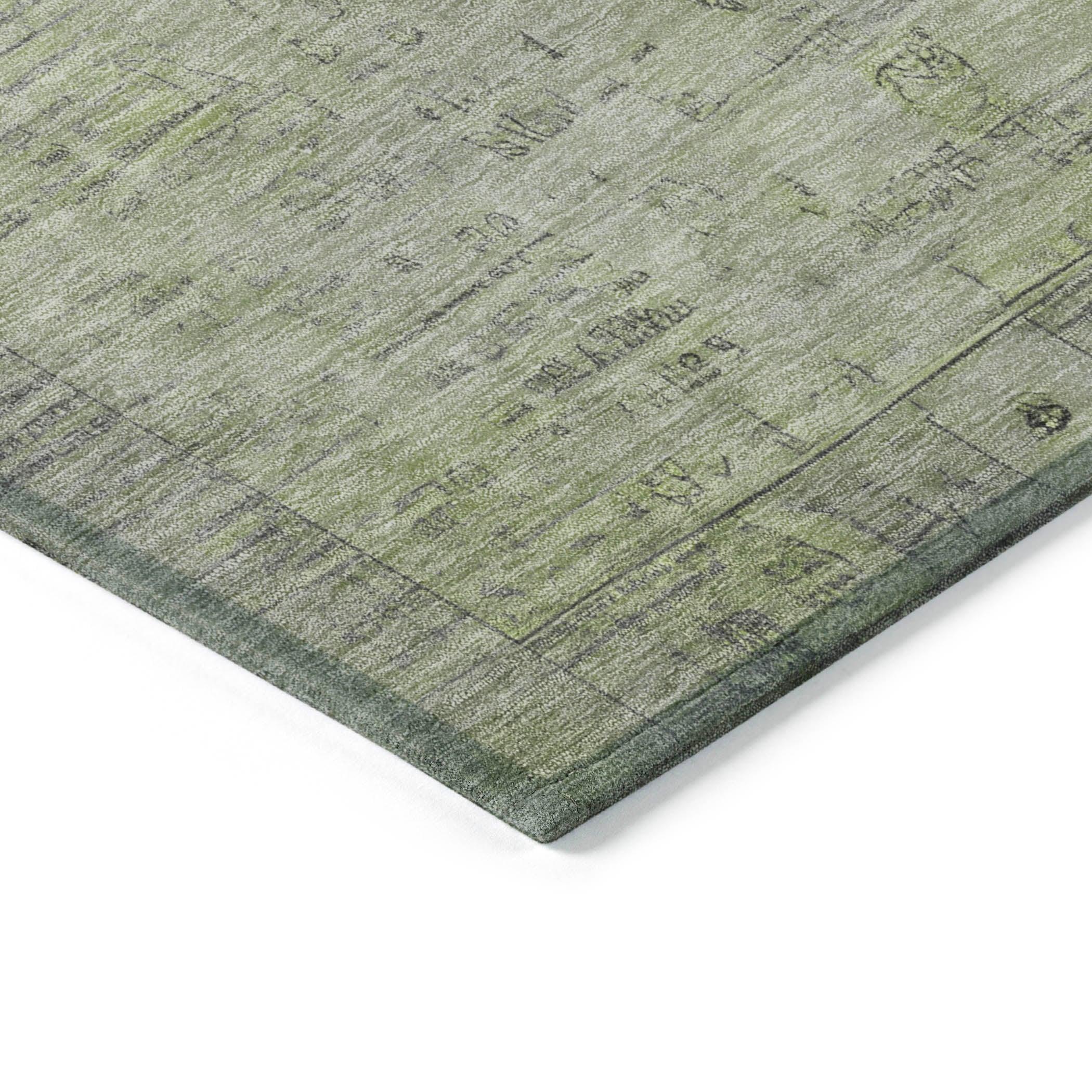 Addison Rugs Laeanor Green Washable Indoor-Outdoor Rug