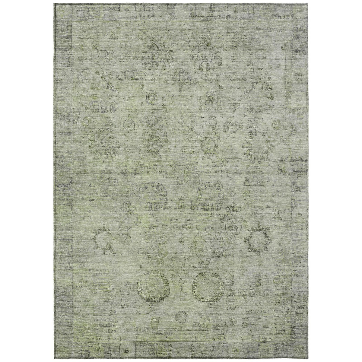 Addison Rugs Laeanor Green Washable Indoor-Outdoor Rug