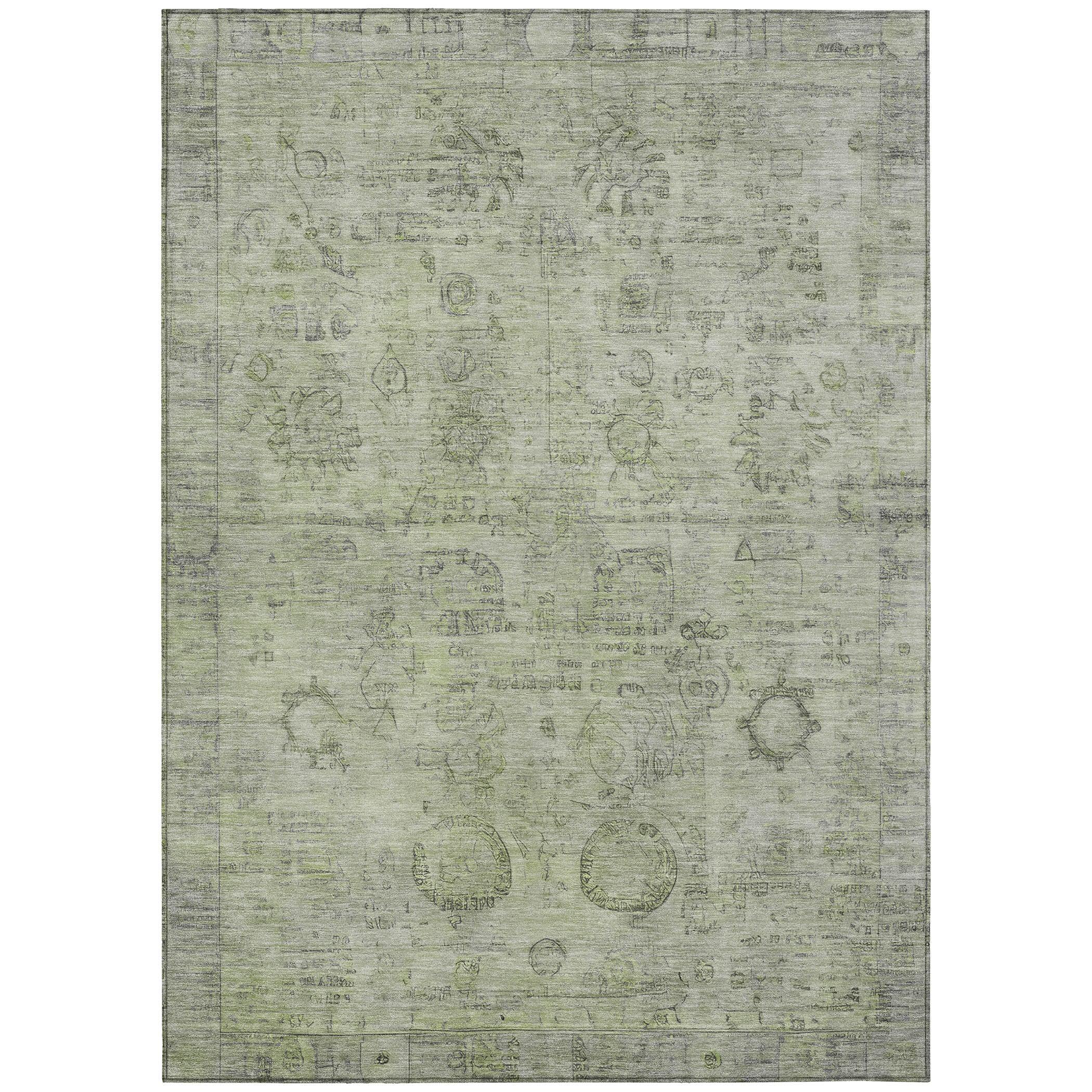 Addison Rugs Laeanor Green Washable Indoor-Outdoor Rug