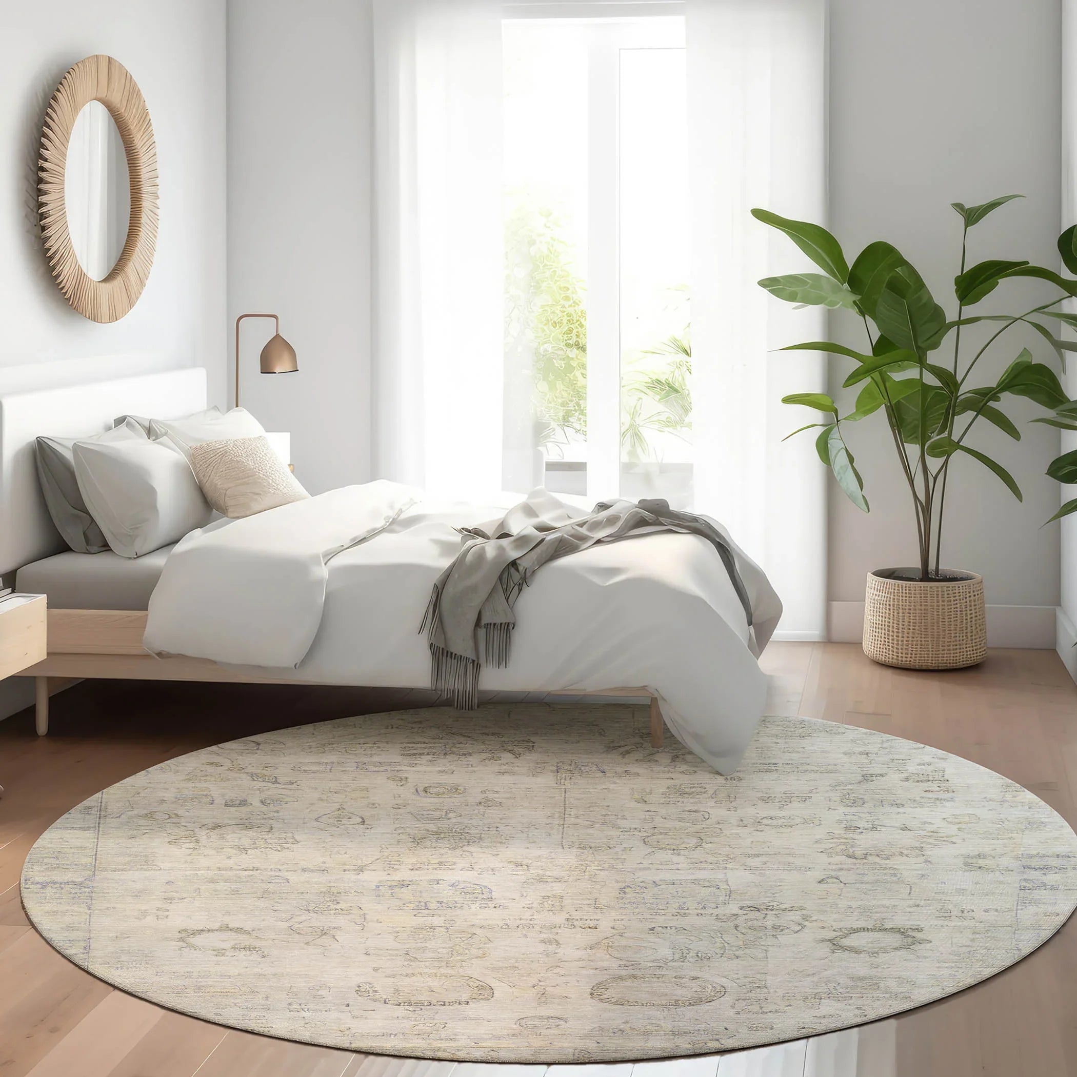 Addison Rugs Laeanor Ivory Washable Indoor-Outdoor Rug