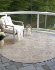 Addison Rugs Laeanor Ivory Washable Indoor-Outdoor Rug