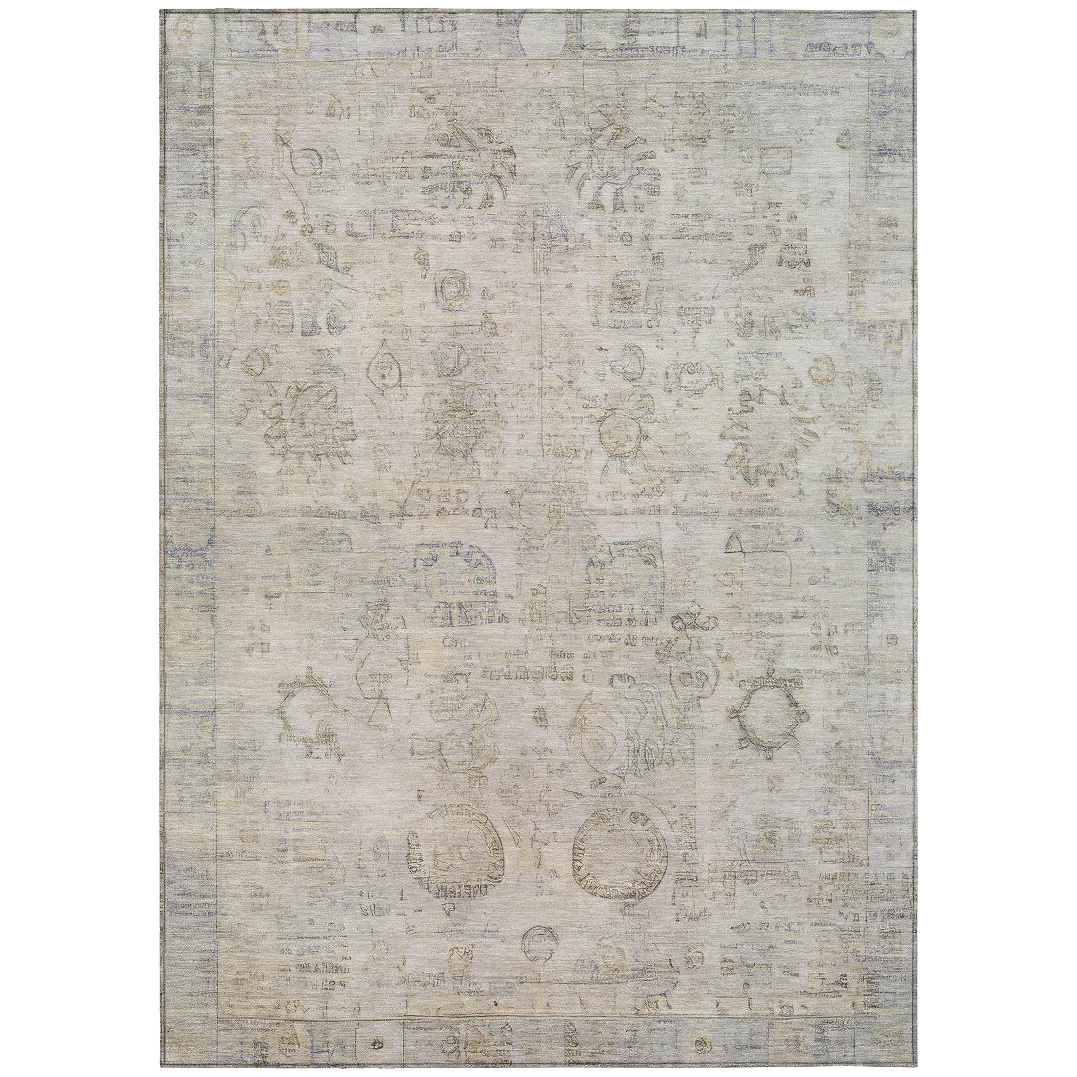 Addison Rugs Laeanor Ivory Washable Indoor-Outdoor Rug