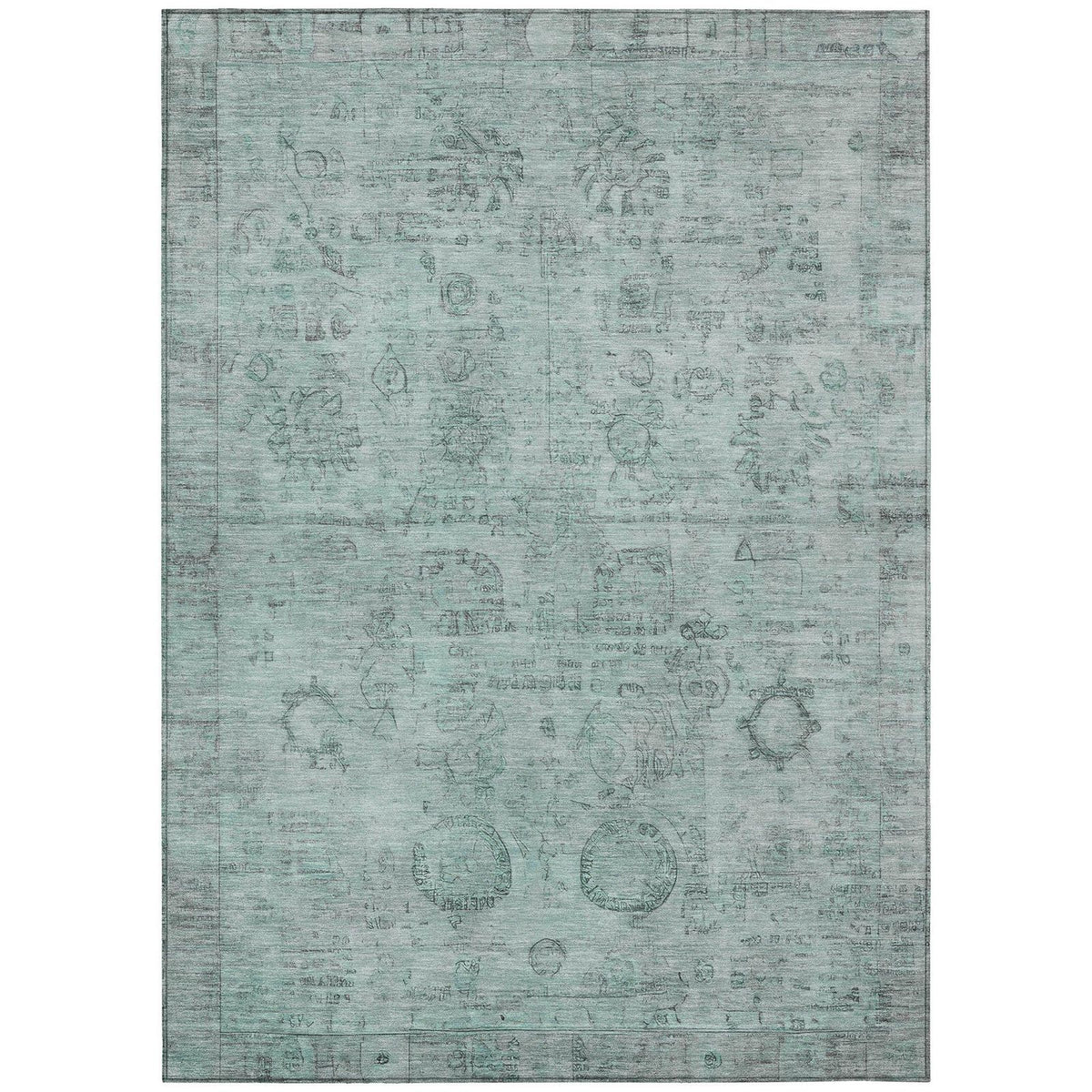 Addison Rugs Laeanor Teal Washable Indoor-Outdoor Rug