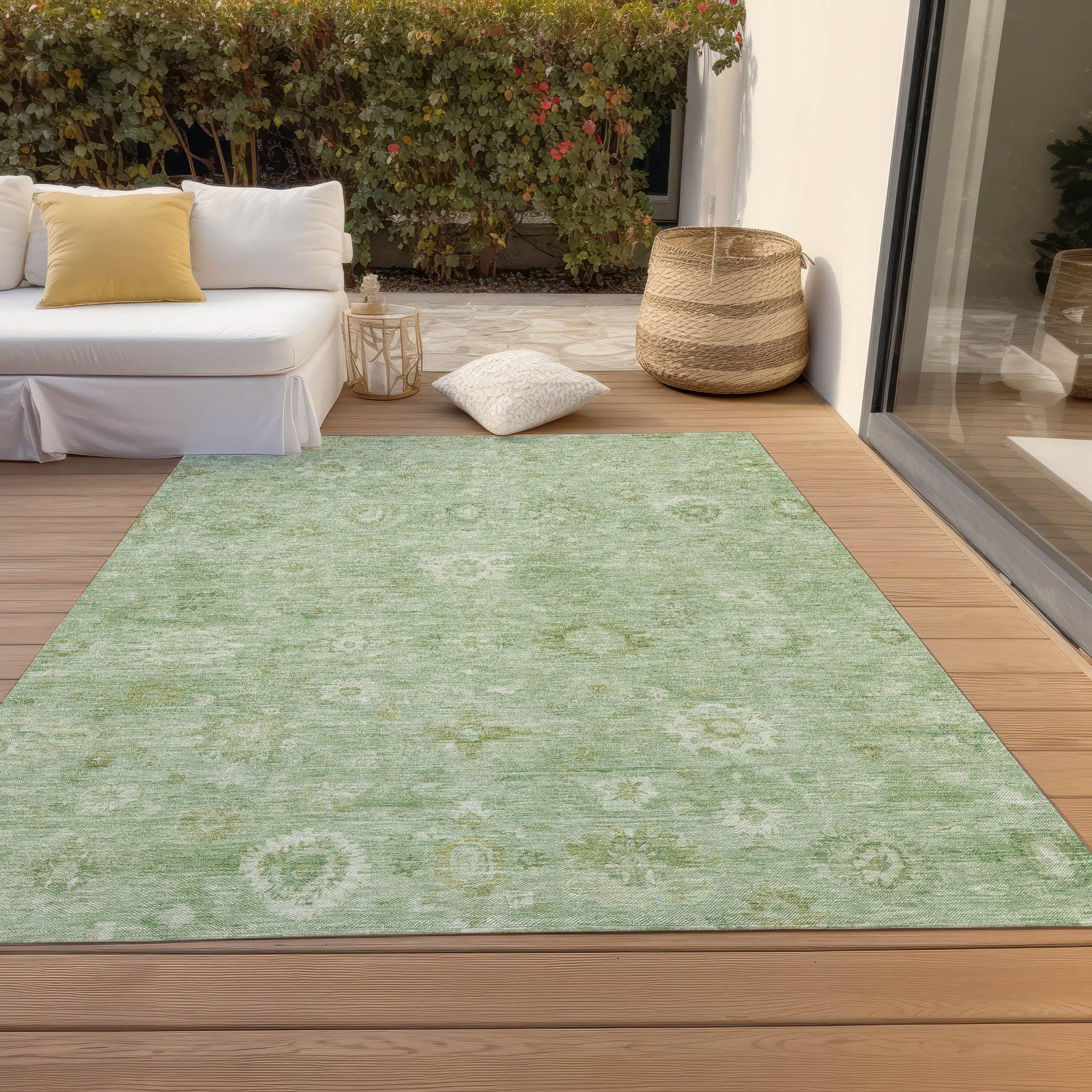 Addison Rugs Laeara Aloe Washable Indoor-Outdoor Rug