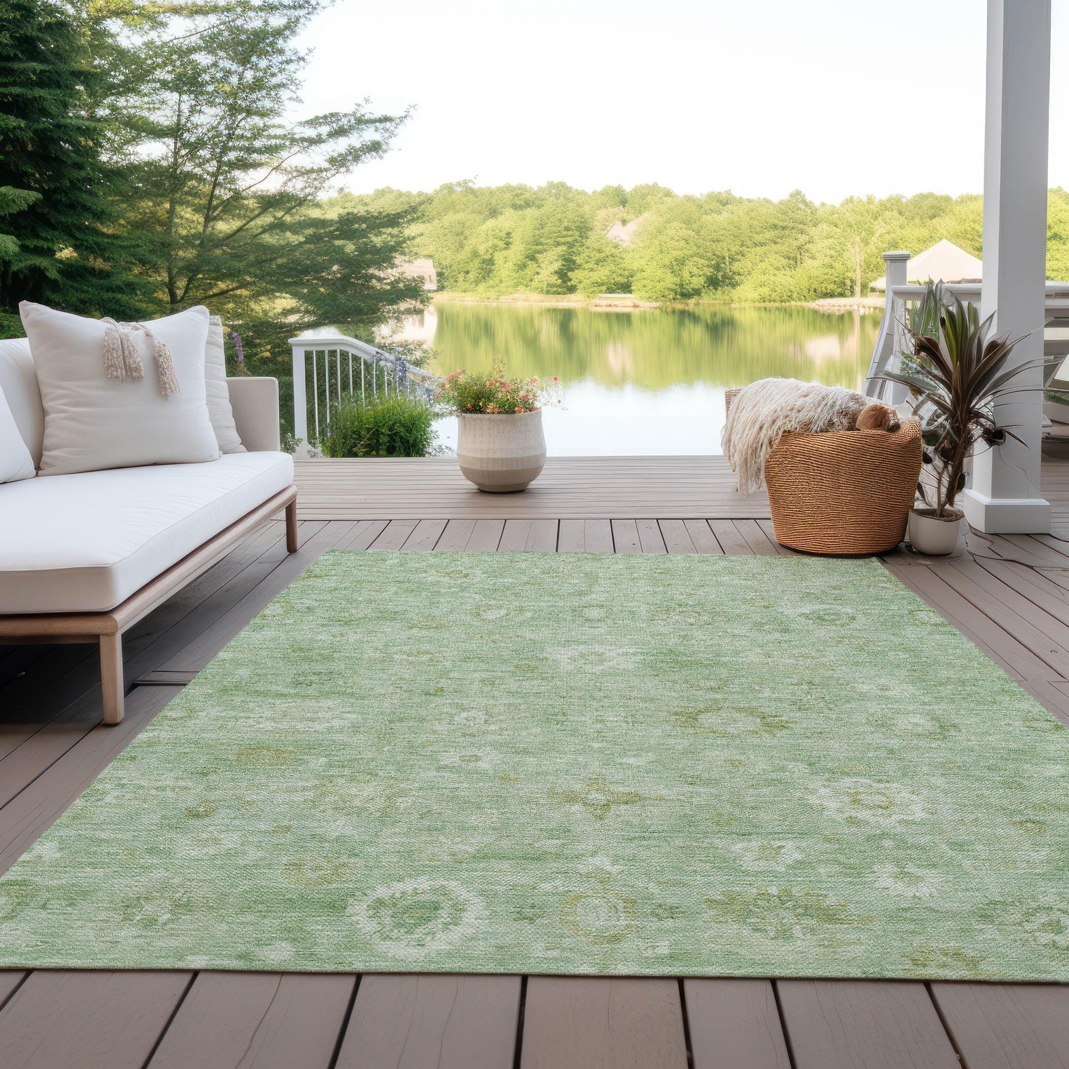 Addison Rugs Laeara Aloe Washable Indoor-Outdoor Rug