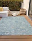Addison Rugs Laeara Blue Washable Indoor-Outdoor Rug