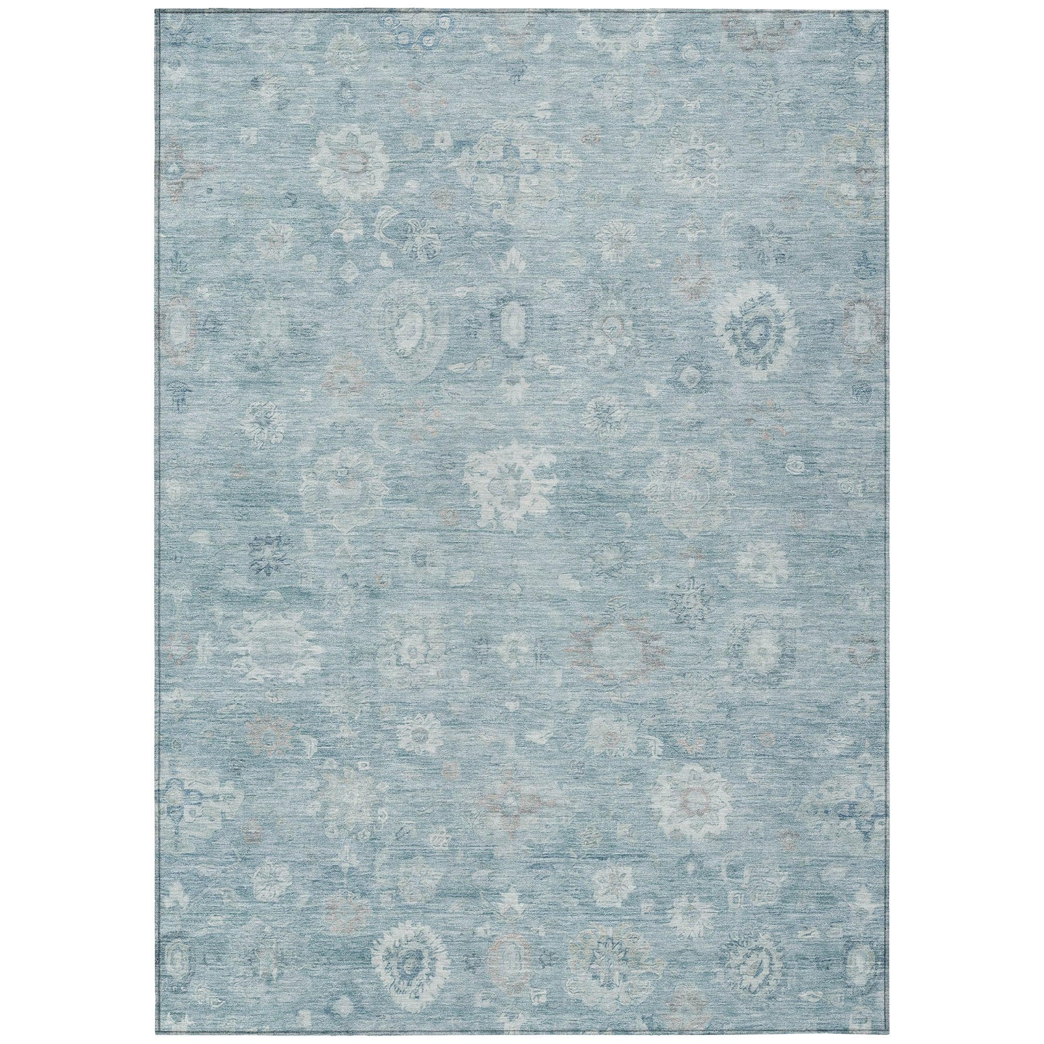 Addison Rugs Laeara Blue Washable Indoor-Outdoor Rug