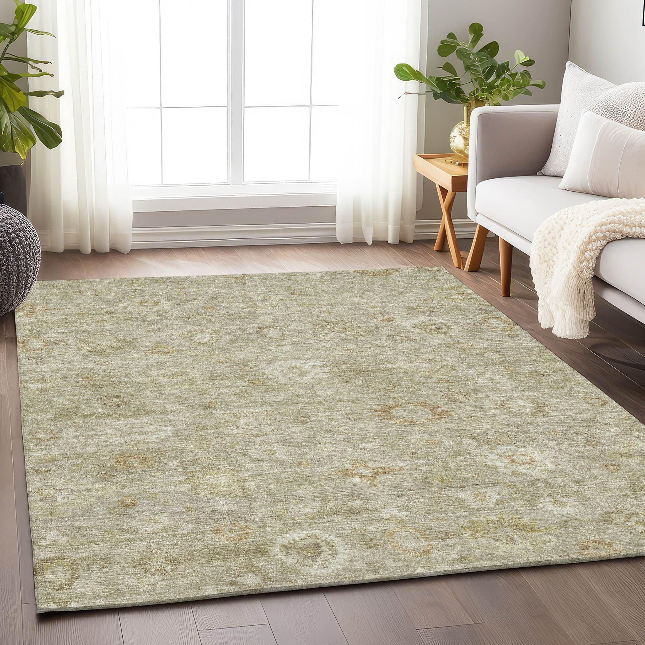 Addison Rugs Laeara Brown Washable Indoor-Outdoor Rug