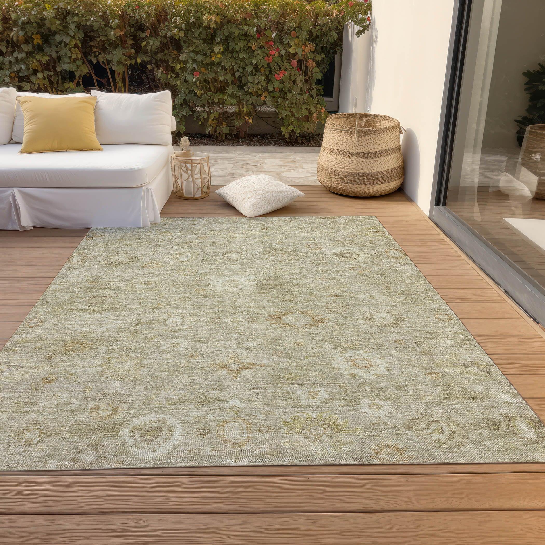 Addison Rugs Laeara Brown Washable Indoor-Outdoor Rug