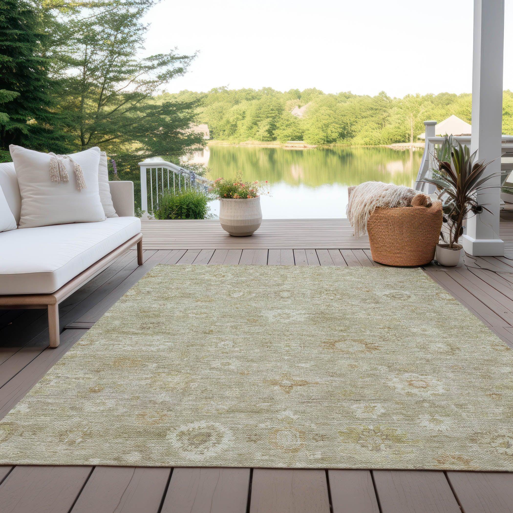 Addison Rugs Laeara Brown Washable Indoor-Outdoor Rug