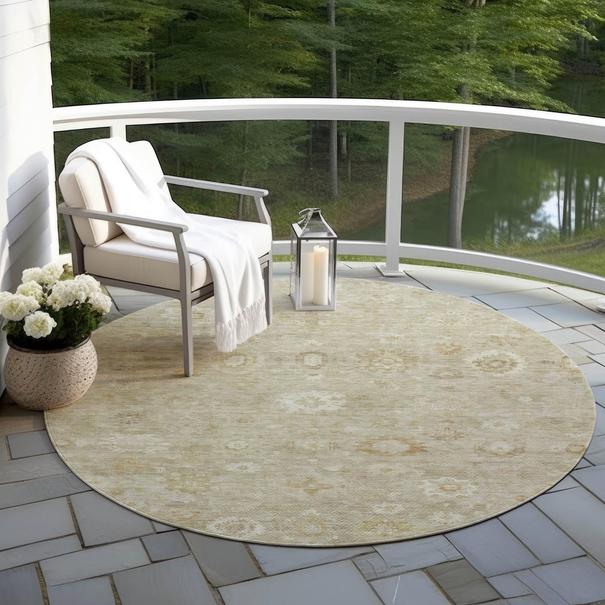 Addison Rugs Laeara Brown Washable Indoor-Outdoor Rug