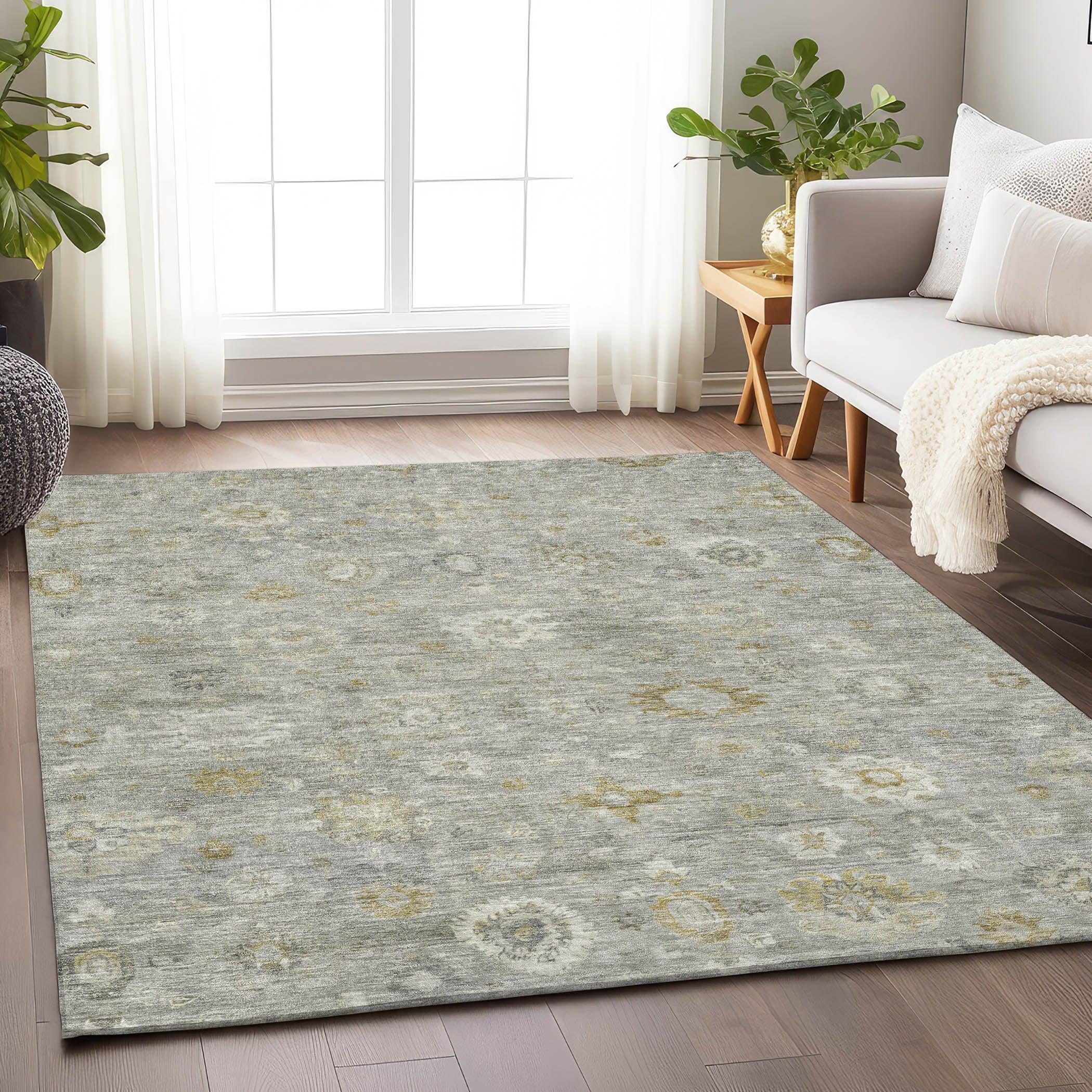 Addison Rugs Laeara Gray Washable Indoor-Outdoor Rug